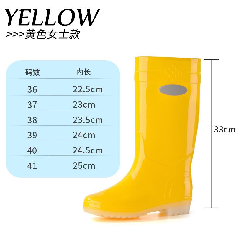 Fashion Comemore Autumn Boots Low Heels Rainshoes Couple Men Women High-barrel Waterproof Rain Boot Work Rubber Shoe Long Water Shoes 44