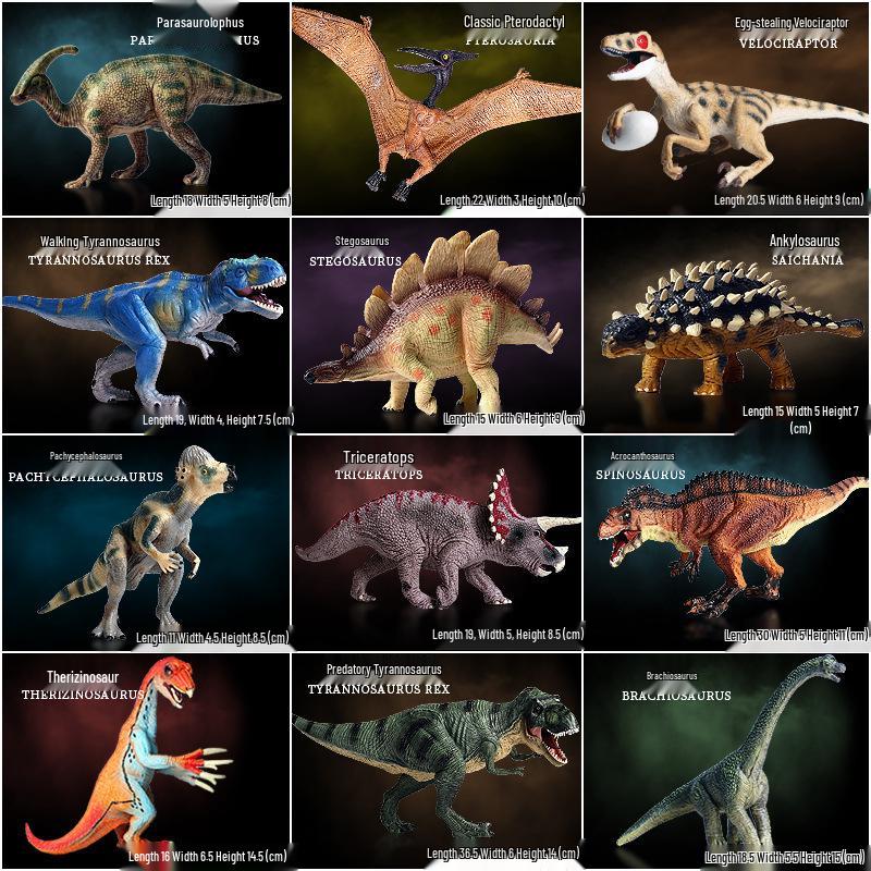 Children's Dinosaur Toy Set: King Kong, Tyrannosaurus Rex, Aurochs, Pachycephalosaurus, Spinosaurus, Therizinosaurus Model.