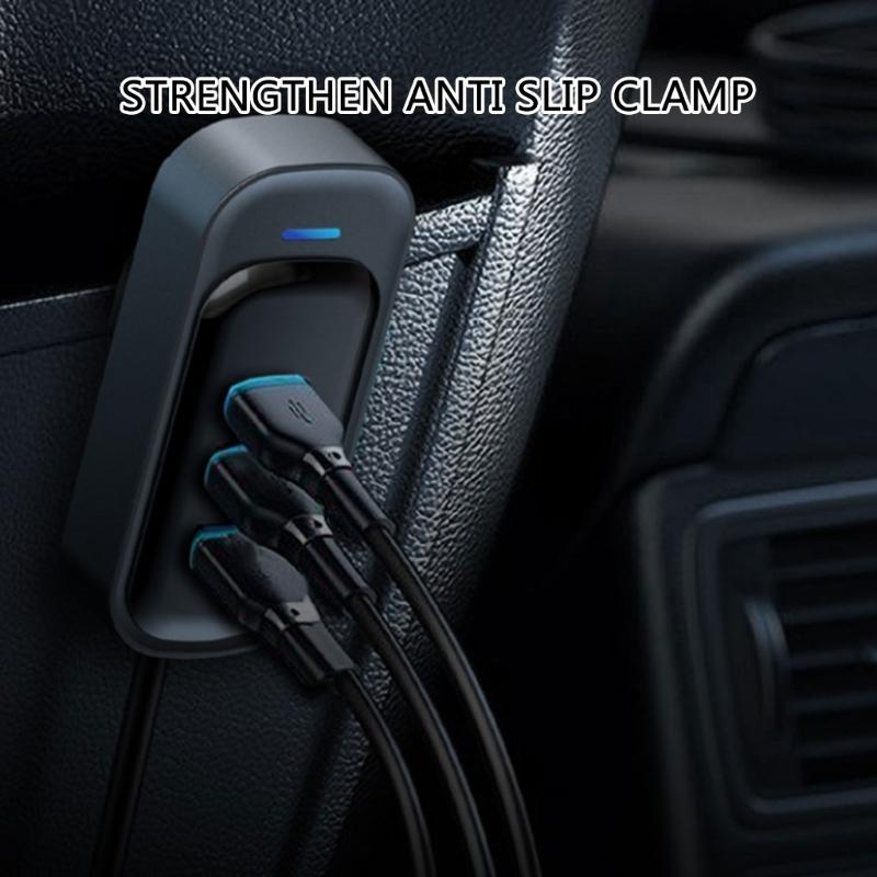 Mehrere Geräte Auto-Ladestation 6-Port USB-Schnellladegerät mit Verlängertem Kabel Universelles Autoladegerät für Smartphones