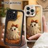Phone Case: 2D flat, fits iPhone 18 17 16 15 14 13 Pro, gold big bow, perfect Christmas and Halloween holiday gift