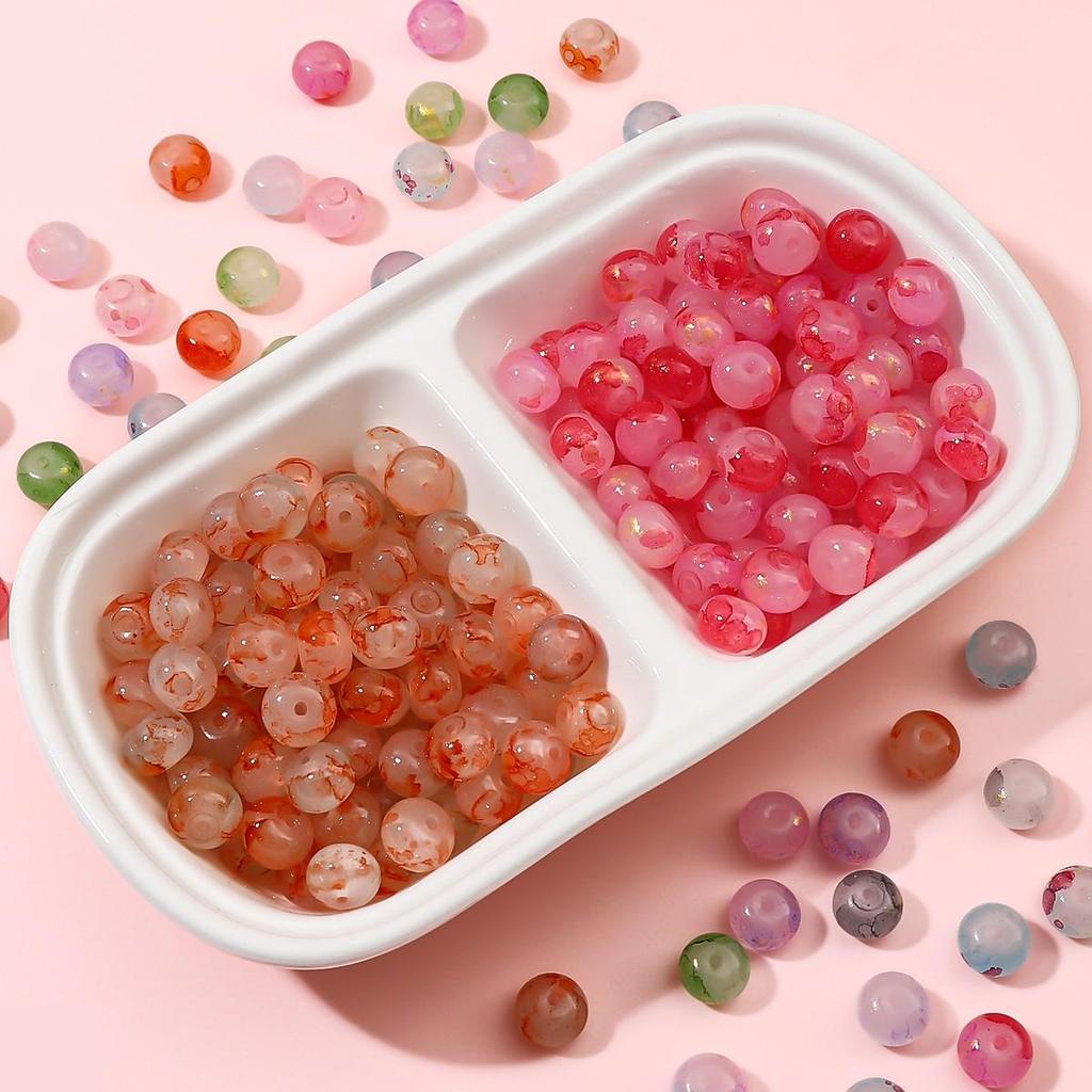 Gold-Flecked Ombre Glass Abacus Beads for DIY Jewelry