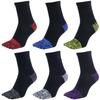 Asuka Thick Pile Made with Asahi Kasei ROICA Deodorizing Strong Half and Sizes 6 Pairs Five-Toe Socks, Sole, Agent, Reinforcement, Length, Men's