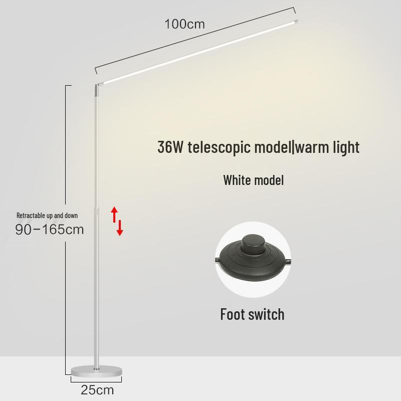 Retractable Super Bright LED Floor Lamp for Living Room, Bedroom, Bedside, Reading, Piano, and Eyelash Extension