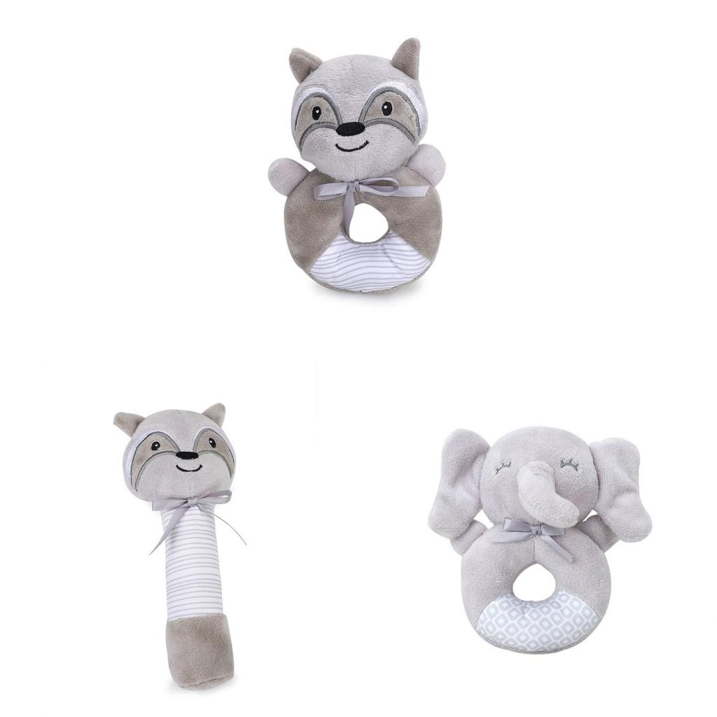 Baby Plush Animal Rattle Toy With Sound And Grasping For Early Education And Development