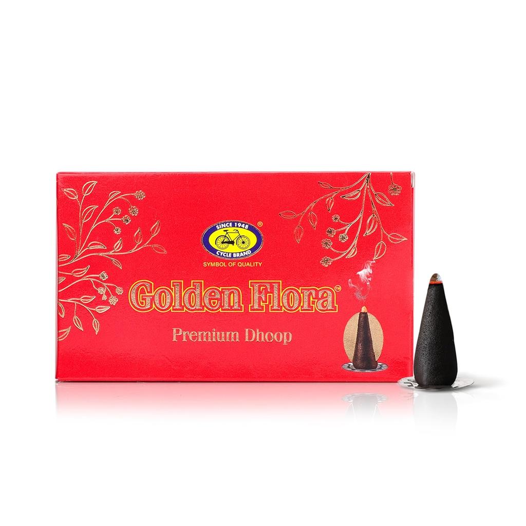 Golden Flora Wet Dhoop Bamboo-Less Soft Incense 120g Pack Long-Lasting Aroma For Festive Use