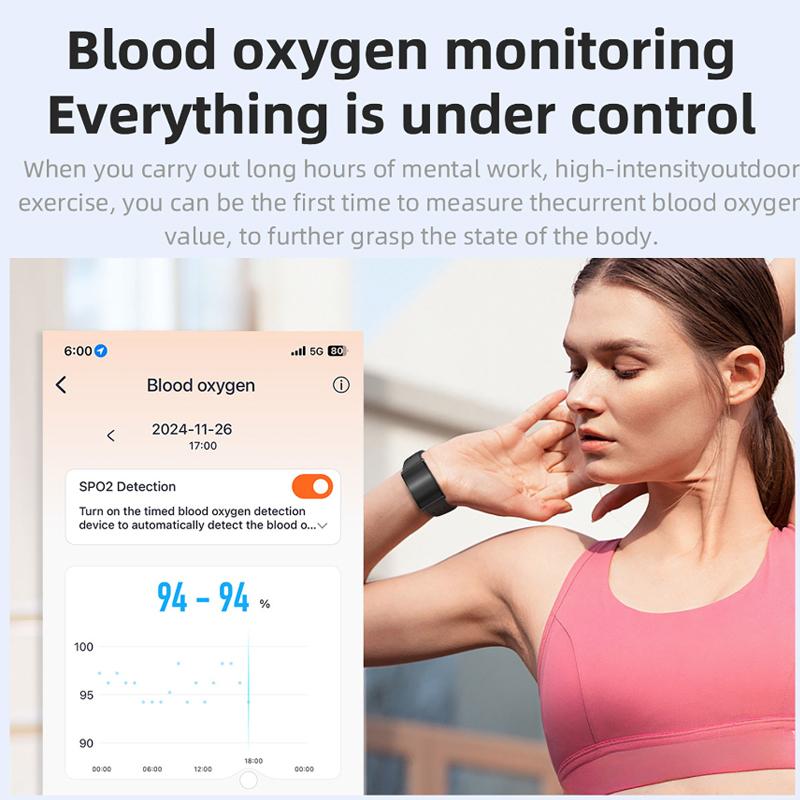 Health Smart Bracelet Fitness Tracker Men Women Sleep Tracking Smart Watch Heart Rate Blood Oxygen Monitor Watchband