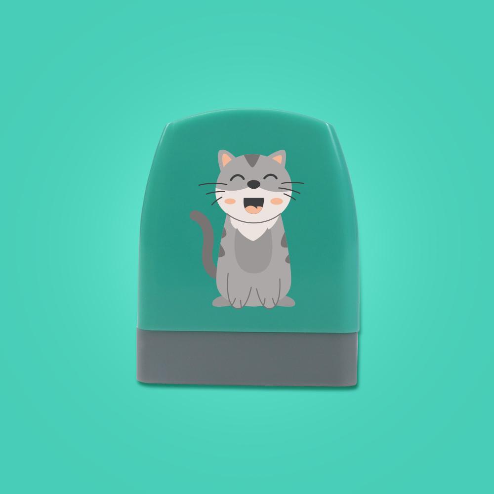 1pc Personalize Custom Name Giraffe Cat Panda Stamp For students To Identify Personal Daily Necessities Such As Clothes Socks YZ010-2-Green