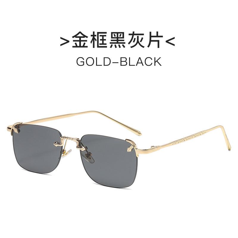 Vintage Sunglasses For Women Colorful Gradient Lenses Fashionable Glasses Double Bridge Glasses Metal Decoration For Men Women