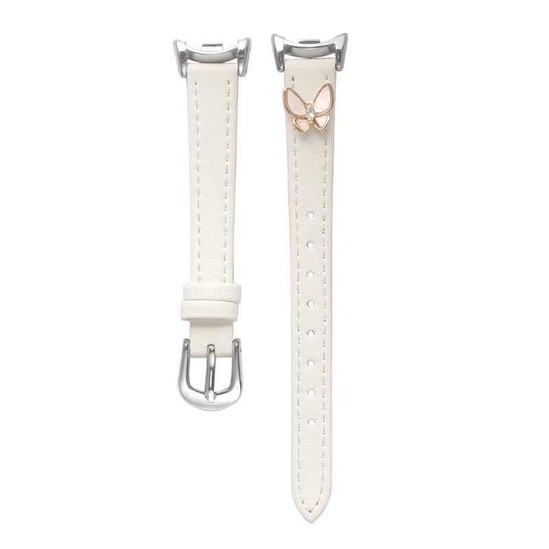 Compatible con Xiaomi Smart Band 10: Nueva Correa de Cuero con Hebilla de Mariposa y Diseño de Cintura Delgada para Mujer, Habilitada para NFC.