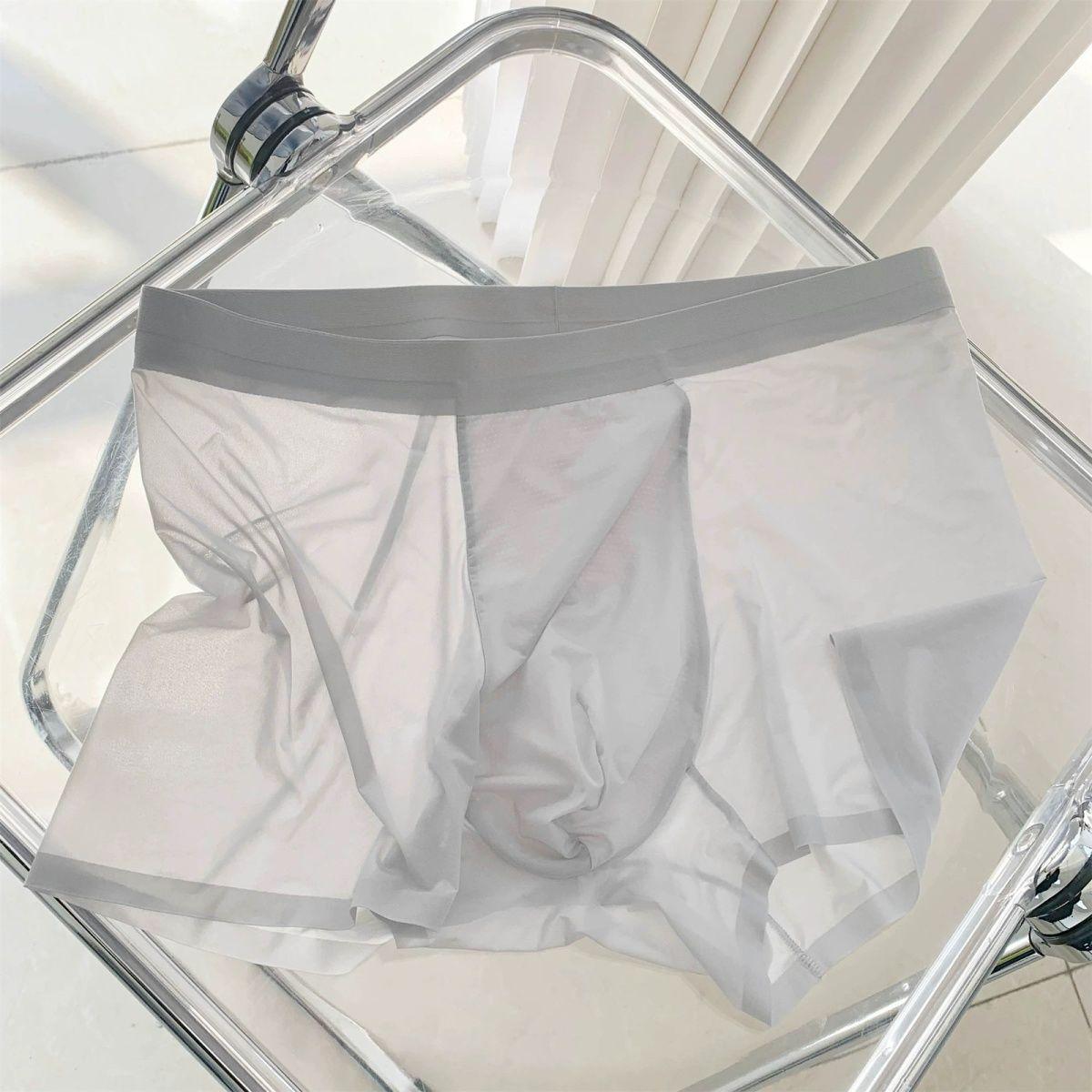 

Мужские боксеры с хорошей воздухопроницаемостью, облегающие мужские трусы, высокая эластичность, мужские боксеры Ice Silk для быстрой сушки 4XL