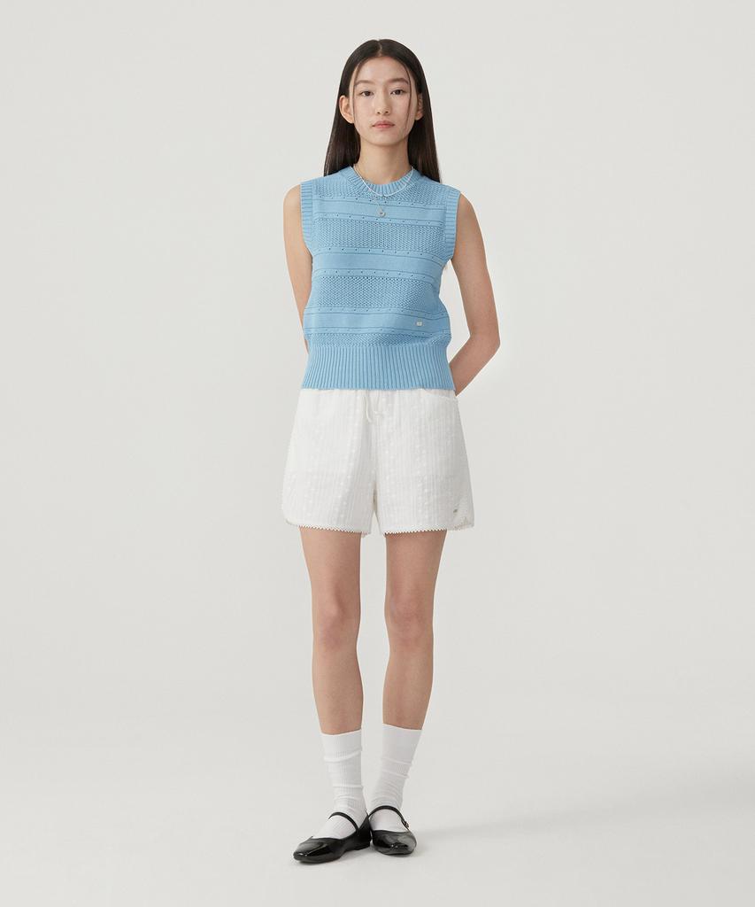 COVERNAT WOMAN Lace Shorts White