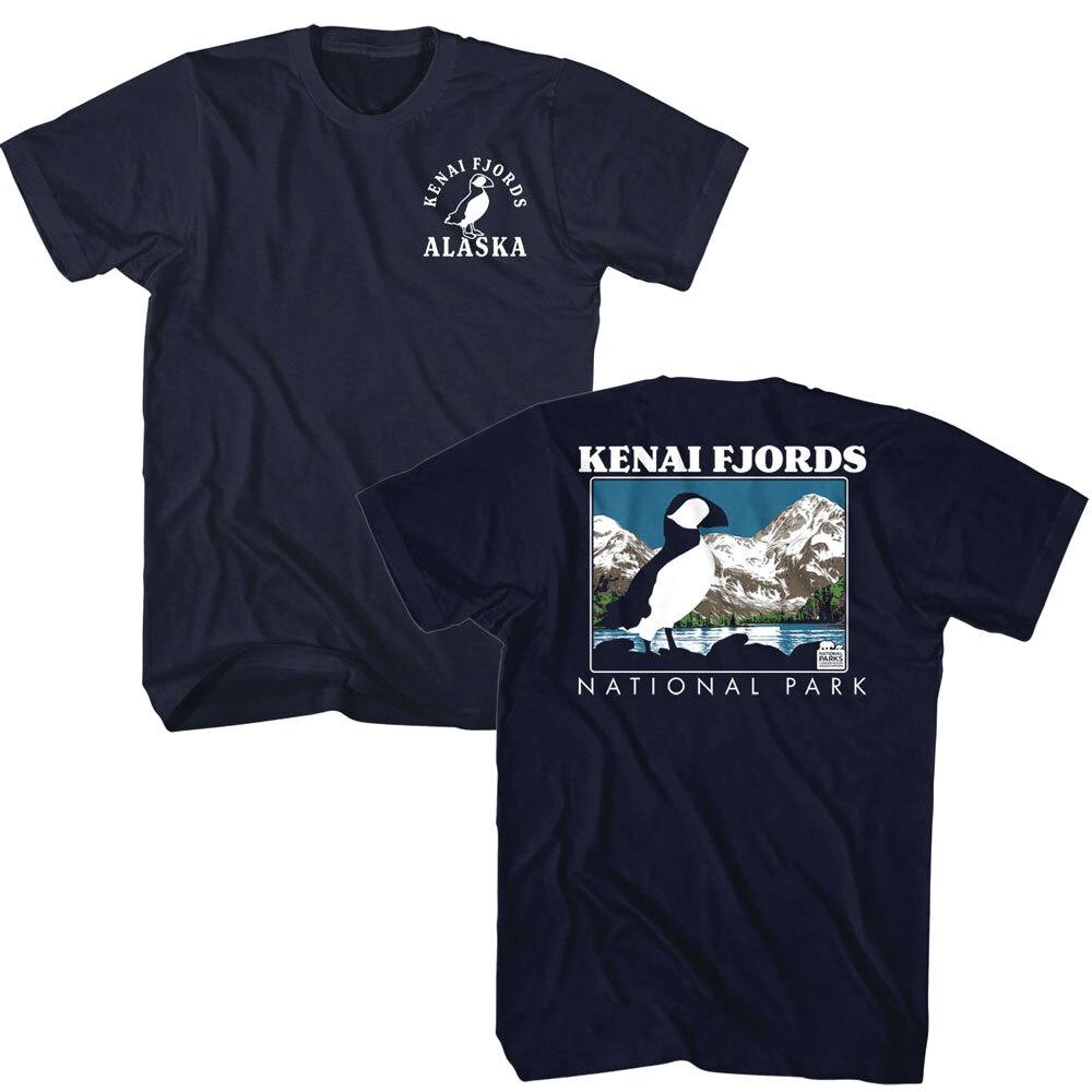 Kenai Fjords Puffin Men T Shirt Winter Bird Alaska National Park Harding L