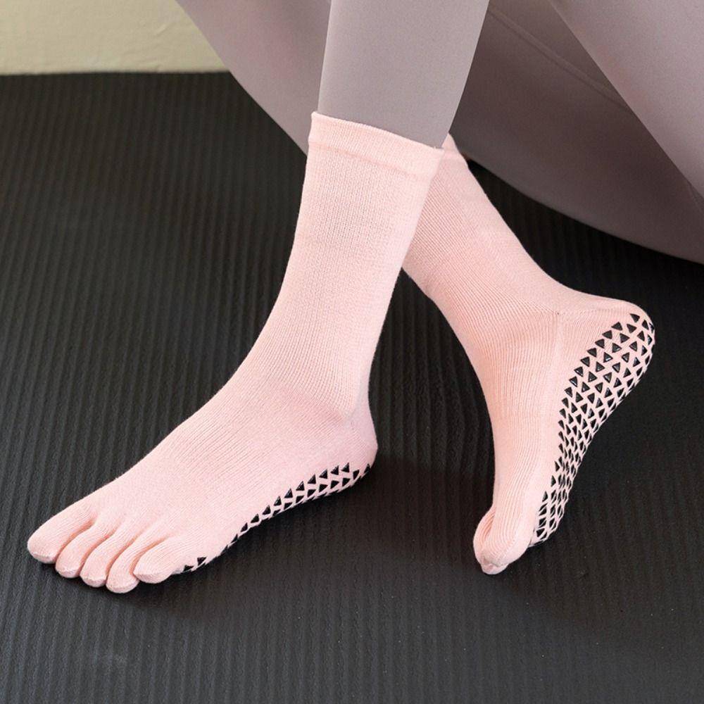 Cotton Yoga Socks Anti-slip Sport  Stockings Professional Training Socks  Fitness Workouts