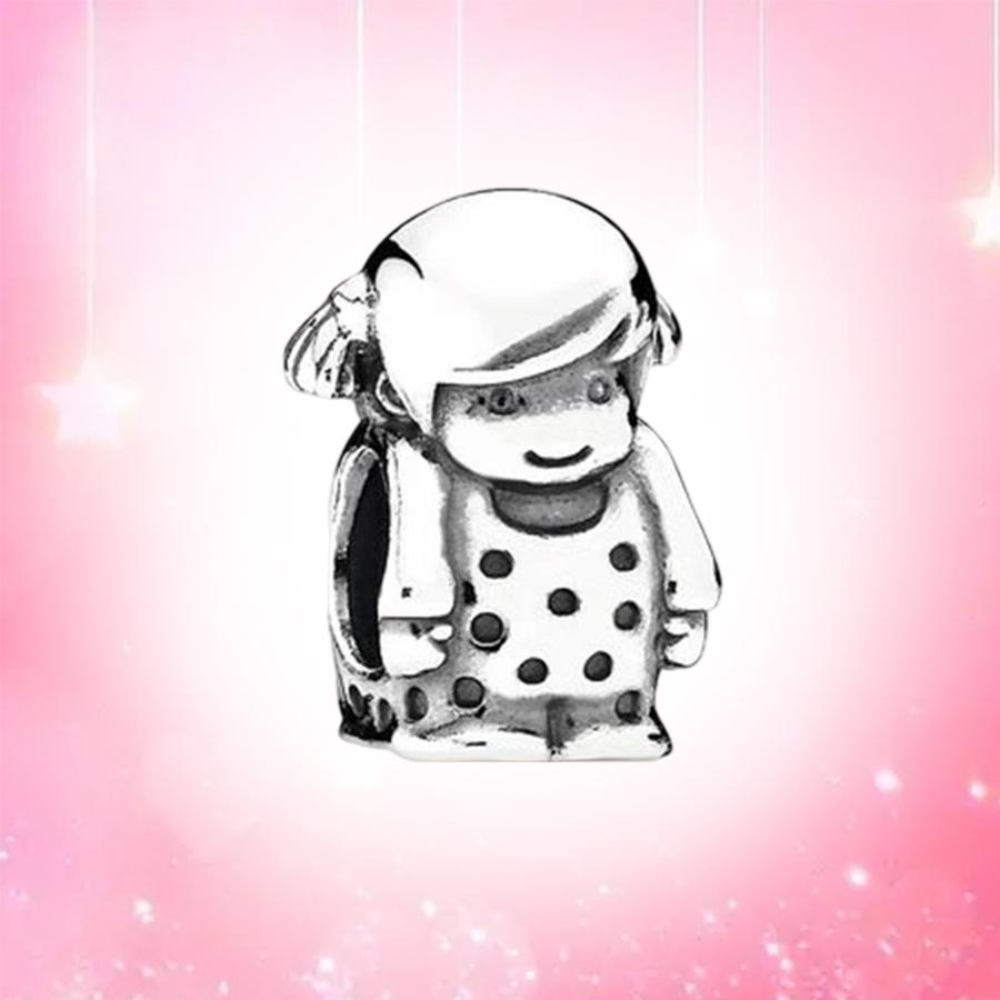 Сделай сам женские украшения подарки Счастливая девочка и мальчик Маленькая девочка и мальчик Бусины-шармы Подходят для оригинальных браслетов Ожерелья Аксессуары