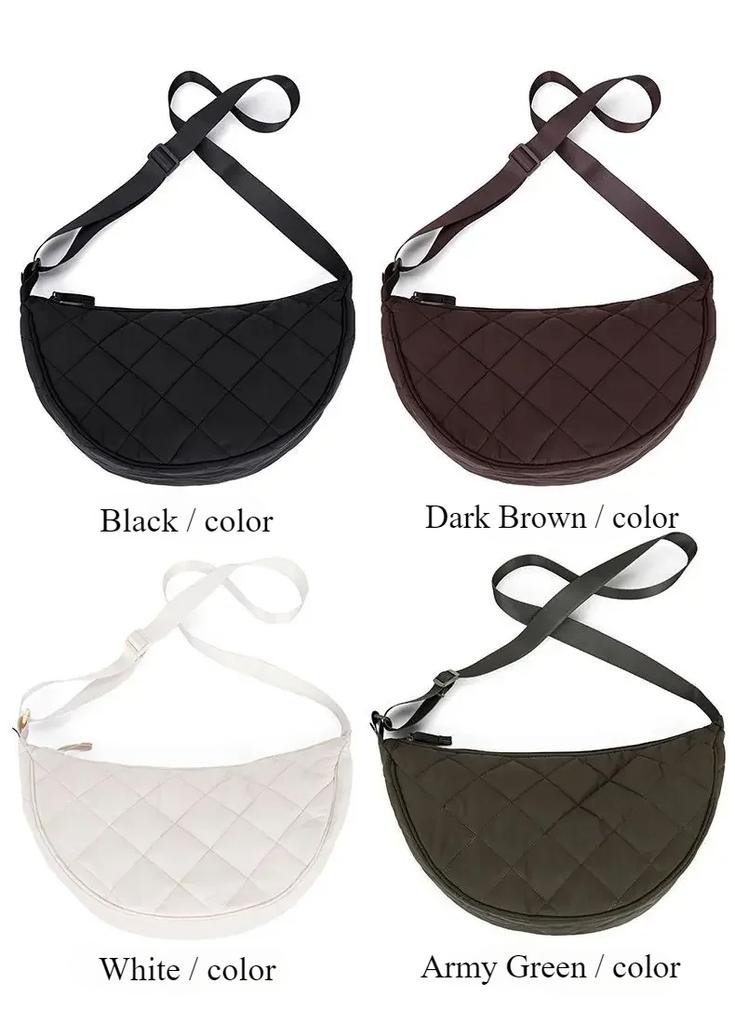 Quilted Plaid Women's Hobos Shoulder Bags Travel Shopping Ladies Crossbody Bag Large Capacity Nyl Female Handbags Purse