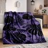 1pc Tropical Leaves Blanket Warm, Cozy, And Soft, Suitable for Sofas, Beds, Cars, And Office Use.Perfect for Camping And Travel, Making It a Great Gif