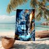 1PC Custom Name "Fantasy Horse Car Artwork" Beach Towel Highly Absorbent And Sand-Resistant Towel for Swimming, Pool, Yoga, And Travel Lightweight