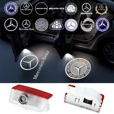 2PCS LED Car Door HD Laser Projector Lights Door Welcome Lamp Mercedes Benz Amg A C E GLC GLA GLE W205 W212 W213 X253 X156 W166