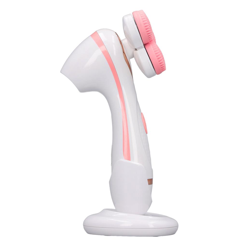 Electric Facial Cleansing Brush 3 Head Massage Facial Exfoliating Silicone Rechargeable Face