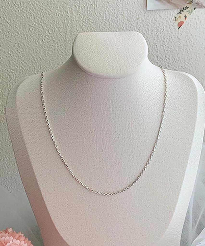 Alleun Silver 925 Square Bold Square Chain Necklace