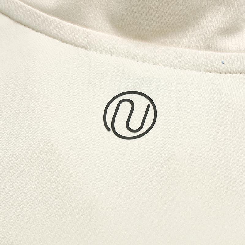 FILA Minimalist Fashionable Personality Trendy Versatile Elegant Solid Color Casual Knit Long Sleeve T-Shirt Women Tops White F11W542202FIV