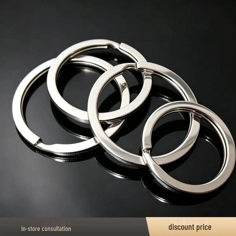 Bright Nickel Polished Stainless Steel Lobster Clasp Keyring Set with Pendant Hardware Accessories