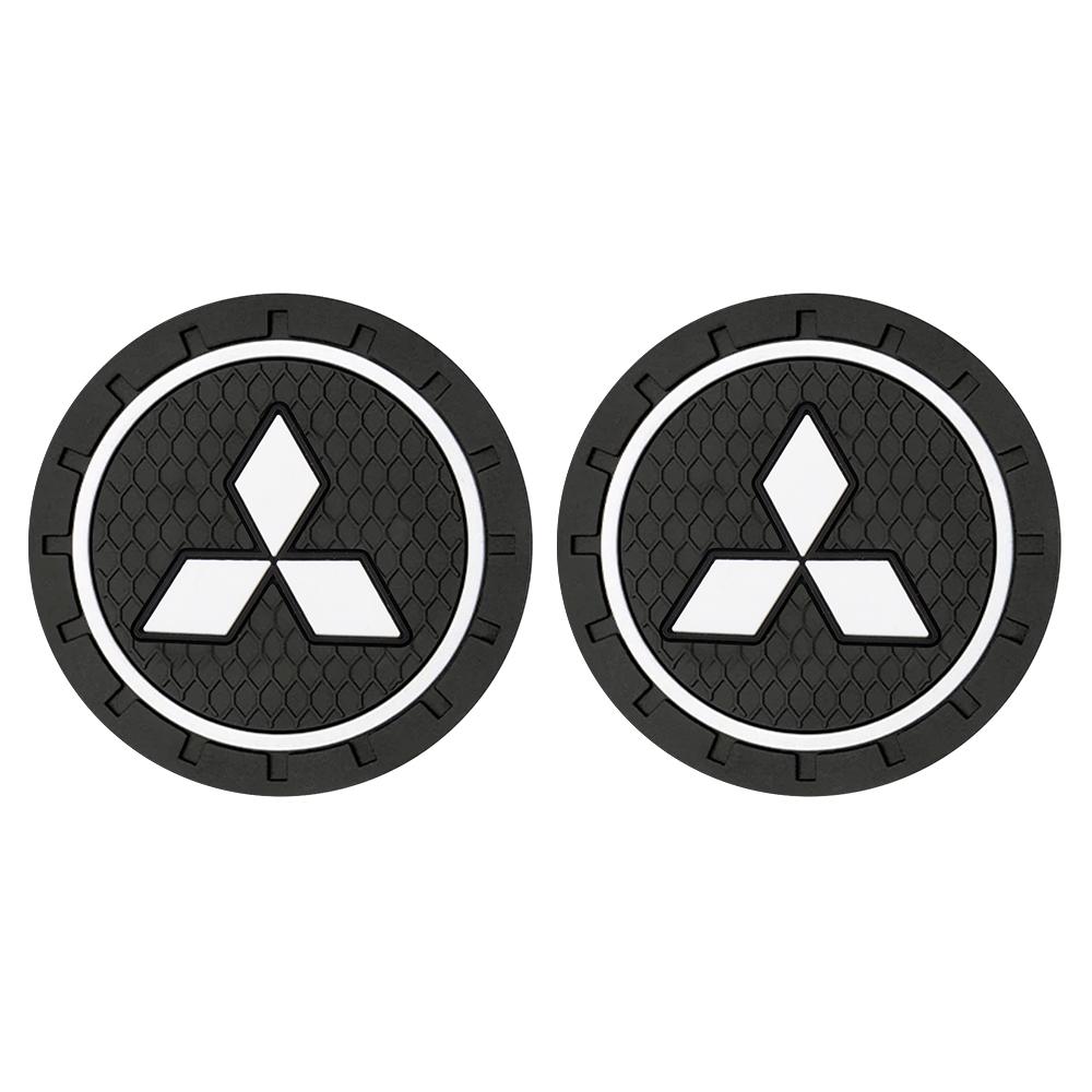 Porte-gobelet d'intérieur de voiture Tapis antidérapant Sous-verres Pour Mitsubishi Lancer Outlander Pajero ASX EX L200 Colt Accessoires Auto
