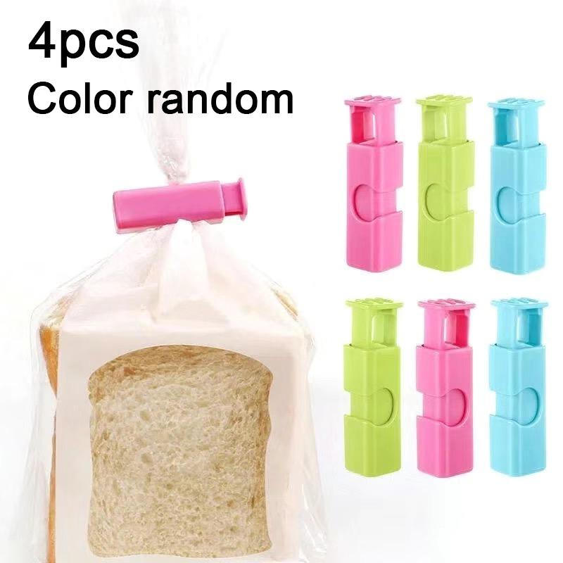 Squeeze Bread Bag Clips Reusable Fresh Food Seal Plastic Clip Snack Bag Seal Spring Clip Home Kitchen Storage Organization new