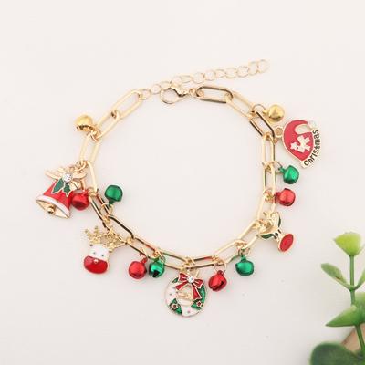 New Christmas Bracelet Snowflake Pendant Bracelet Christms Christmas Multi-element Alloy Bracelet