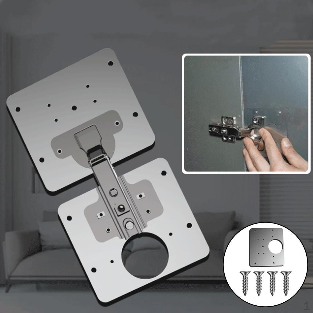 

Hinge Plate, Kitchen Kit with Screws, Bracket Plate for Drawer Window Plate+4Screw