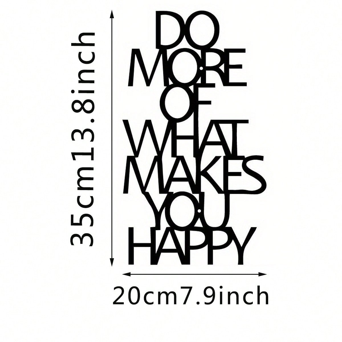 

Більше справ Робить вас Щасливим Металеве Настінне Мистецтво Декор Дверей Домашній Інтер єр Знак на Веранду Подарунок чорний