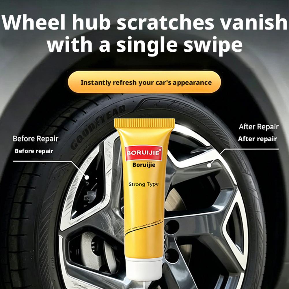 Car Wheel Polishing Compound Paste, Heavy Duty Metal Polish for Alloy Rims, Remove Rust, Oxidation & Brake Dust, Restore Deep Shine & Luster
