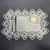 Lace Embroidery Table Cloth Beautiful Hollow Pattern Coffee Cup Mat White Dining-table Decoration