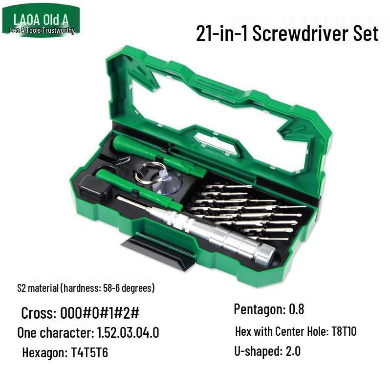 21-in-1 Precision Aluminum Alloy Multi-purpose Screwdriver Set for Electrical Appliances