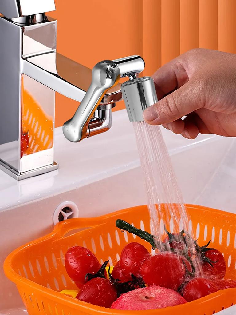 Stainless Steel Faucet Extender 1140 °Swivel Water Tap Nozzle Faucet Sprayer Universal Bathroom Mixer Aerator 2 Spray Modes
