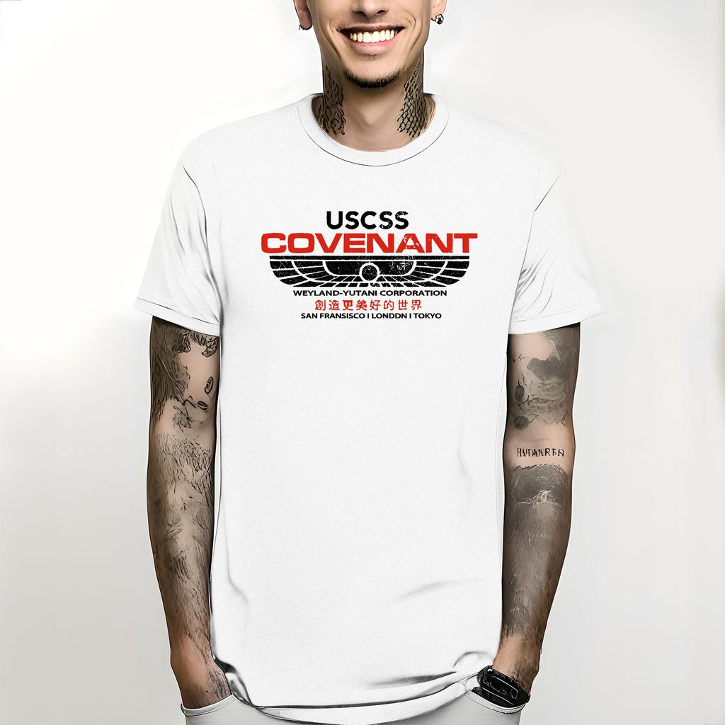 2024 Weyland Yutani Corp Xenomorph Predator Movie New Alien Covenant Crew Member T Shirt Harajuku Oversized Vintage T Shirt