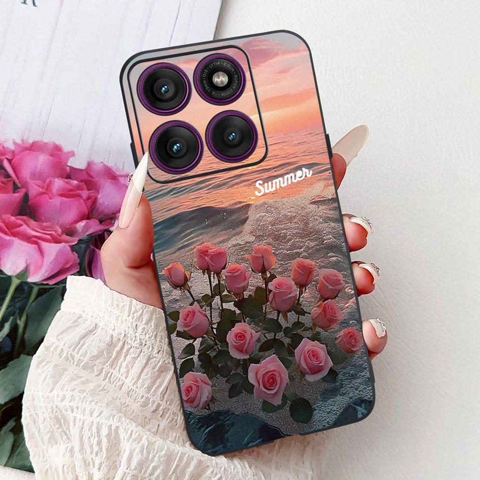 For Motorola Moto Edge 60 Pro 2025 Case New Fashion Flower Soft Silicone Protector For Moto Edge 60 Funda Edge60 s Fusion Bumper