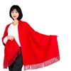 Chinese Red Embroidered Scarf for Birthdays, Events, and Annual Meetings