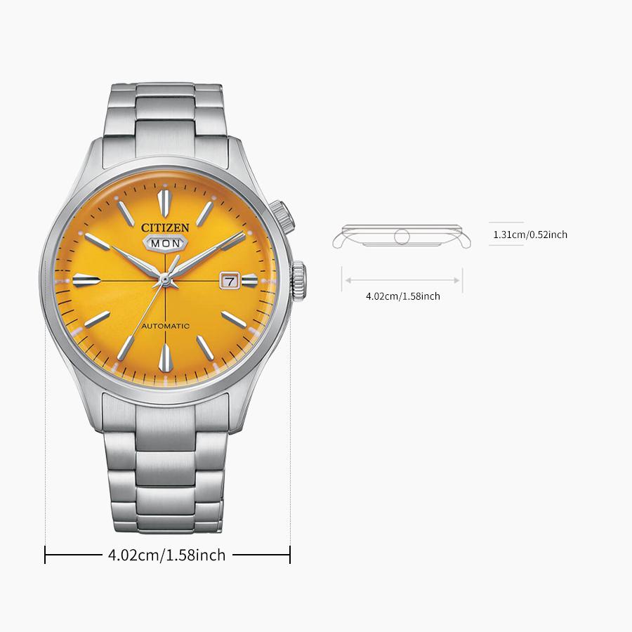 Citizen C7 NH8391-51Z Mechanical Automatic Yellow Dial Stainless Steel Men Watch