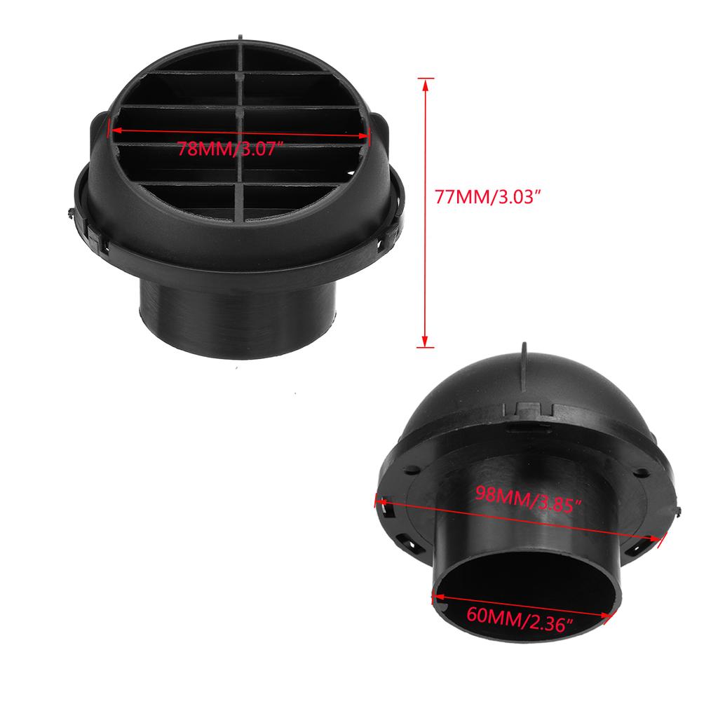 Auto Car Heater Duct 60mm Warm Air Vent Outlet For Eberspacher Webasto Propex