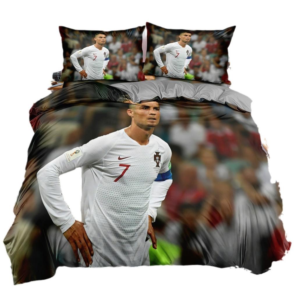World Cup Star Bedding Three-Piece Set 90-120G Abrasive Cloth 3D Digital Printing