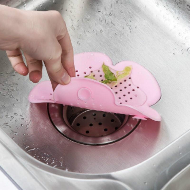 TPR Silicone Flower Shape Sink Plug Sewer Drainage Hair Clogging Bathroom Kitchen Sink Filter Floor