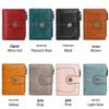 Women's RFID Anti-theft Leather Wallet: Multi-card Slot, Buckle & Zipper - European & American Fashion