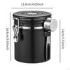 Coffee Canister Airtight Storage Container Stainless Steel Bean Jar with