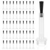 50 Pcs Replacement Nail Polish Brush Kit, Disposable Nail Art Brushes Set, Soft Bristles Replacement Brushes for Dip Powder Liquid, Easy To Install