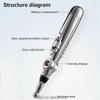 Electronic Acupuncture Pen Meridian Body Physiotherapy Massager Pain Relief Therapy With 5 Replacement Heads - PJ