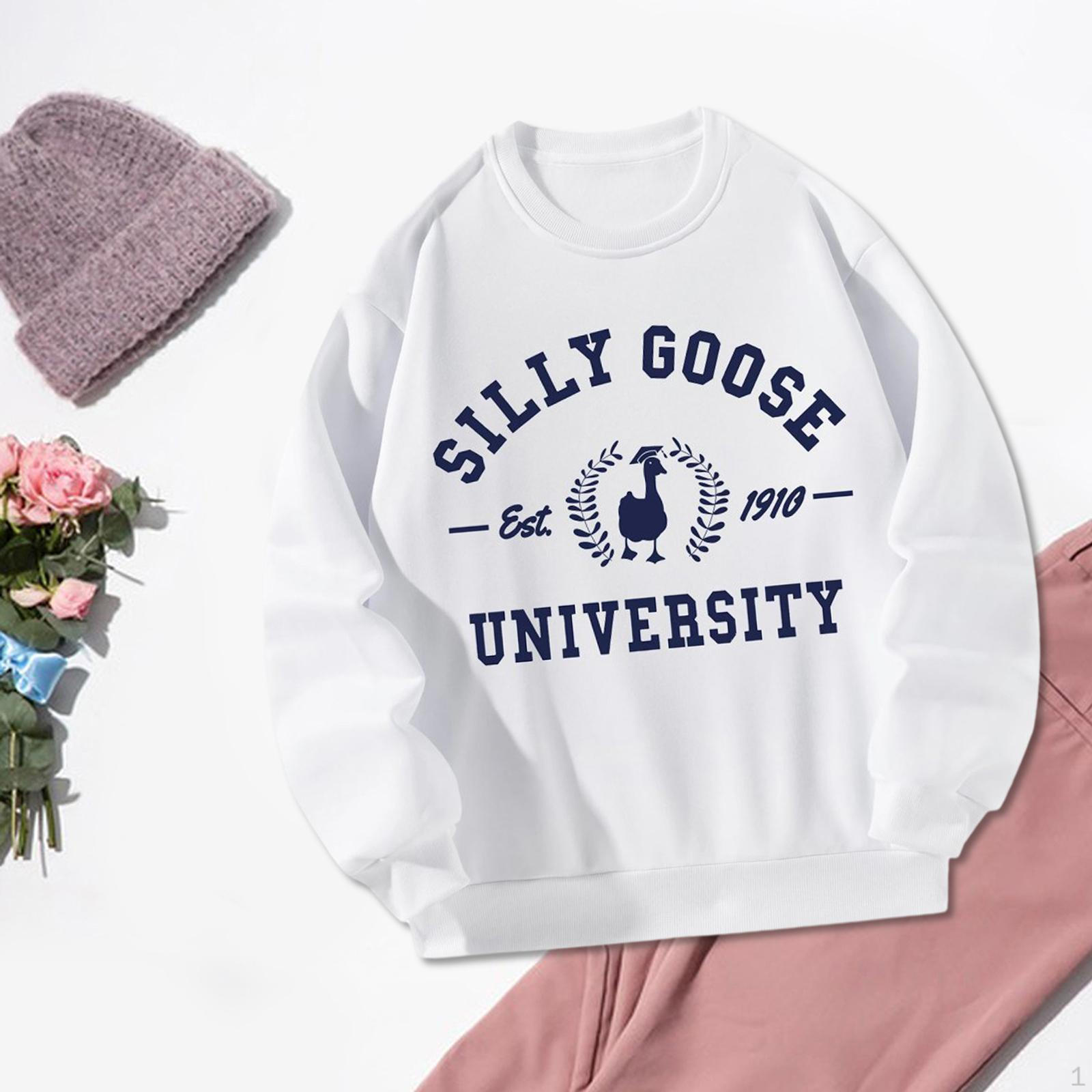 

Толстовка для женщин, стильная рубашка с круглым вырезом, топы, пуловер, уличная одежда для прогулок по магазинам