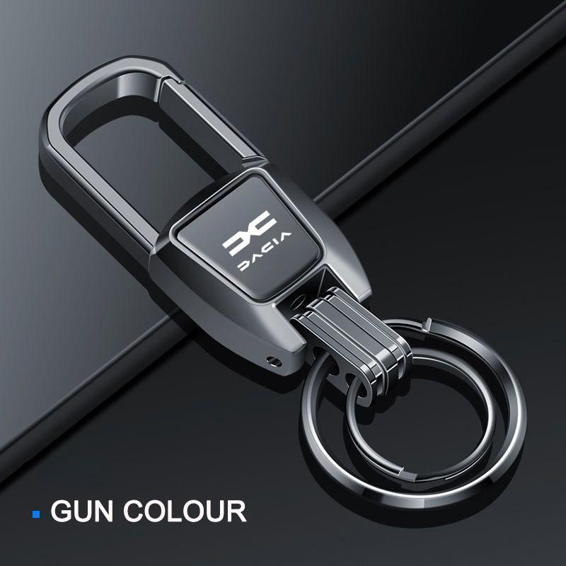 Metal Car Logo Keychain Key Ring Chain Anti-Loss Keyring Pendant For Dacia Logan Sandero Duster Lodgy Spring Jogger Accessories
