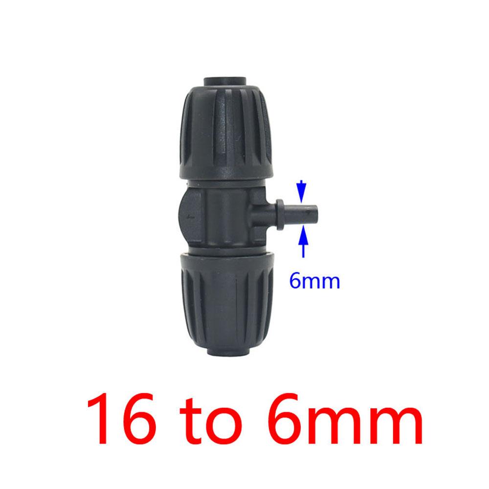 16mm X 4mm PE Pipe Connector Tee Elbow End Plug Lock Nuts Water Coupling Garden 1/2'' Pipe  Garden Hose Fittings