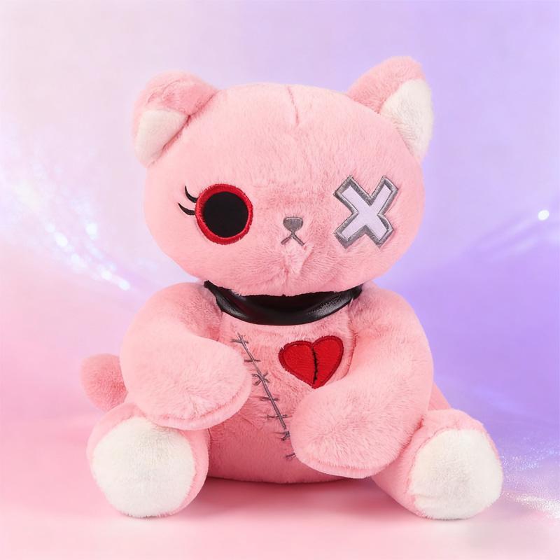 Funny Dark Cat Plush Toys Rich Expression Animal Doll Cute Emotional Support Pillow for Kids Girls Best Friend Gift for Birthday